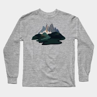 Mountains Green Long Sleeve T-Shirt